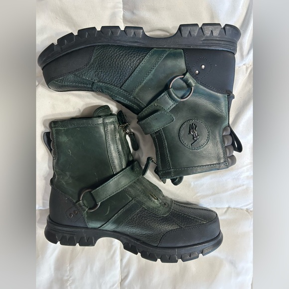 Polo Ralph Lauren Conquest Hi III Boots 11.5D Duck boot Leather - Picture 2 of 7